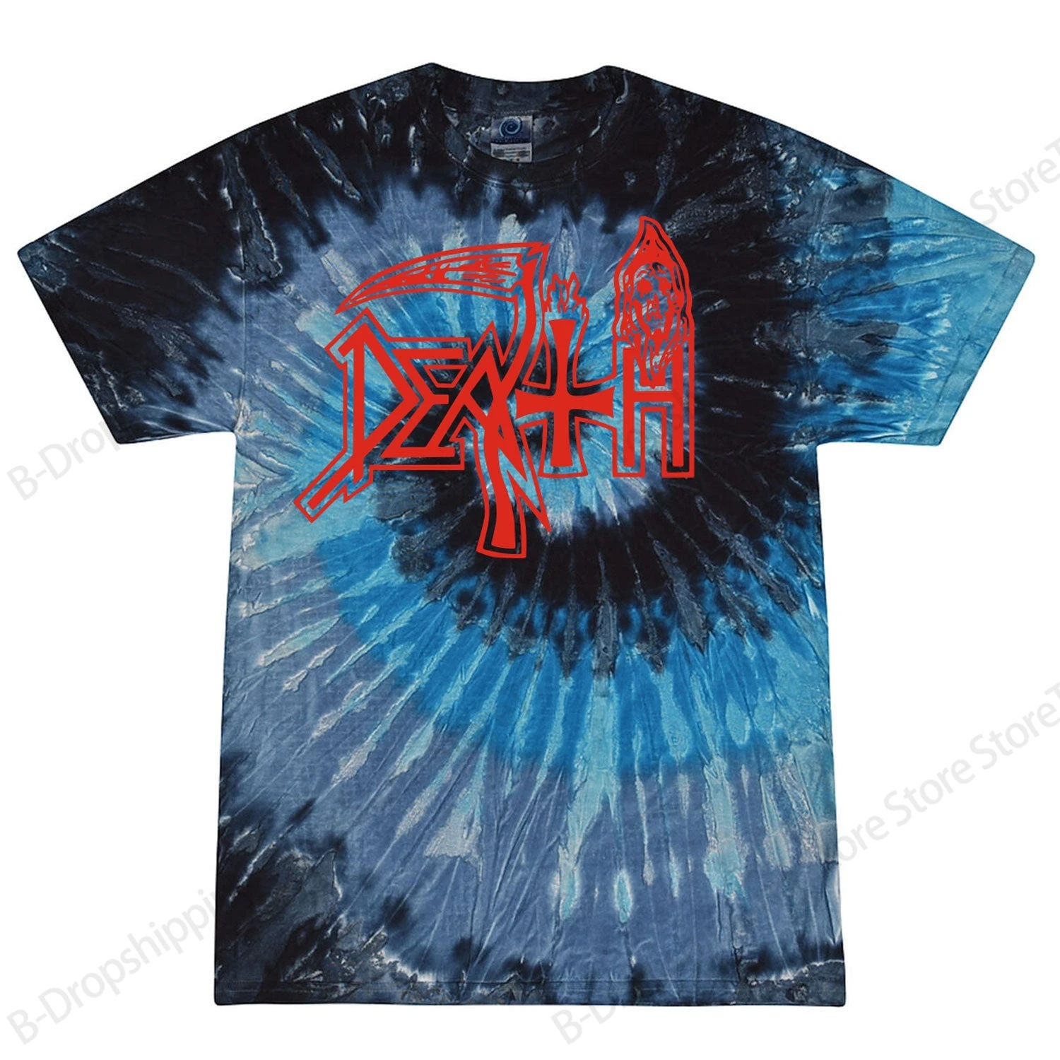 Blue Heavy Metal Rock Death Band Tour 3D Print T-shirt Men Women Fashion Hip Hop Short Sleeve Tops Tees Men Clothing tee shirt