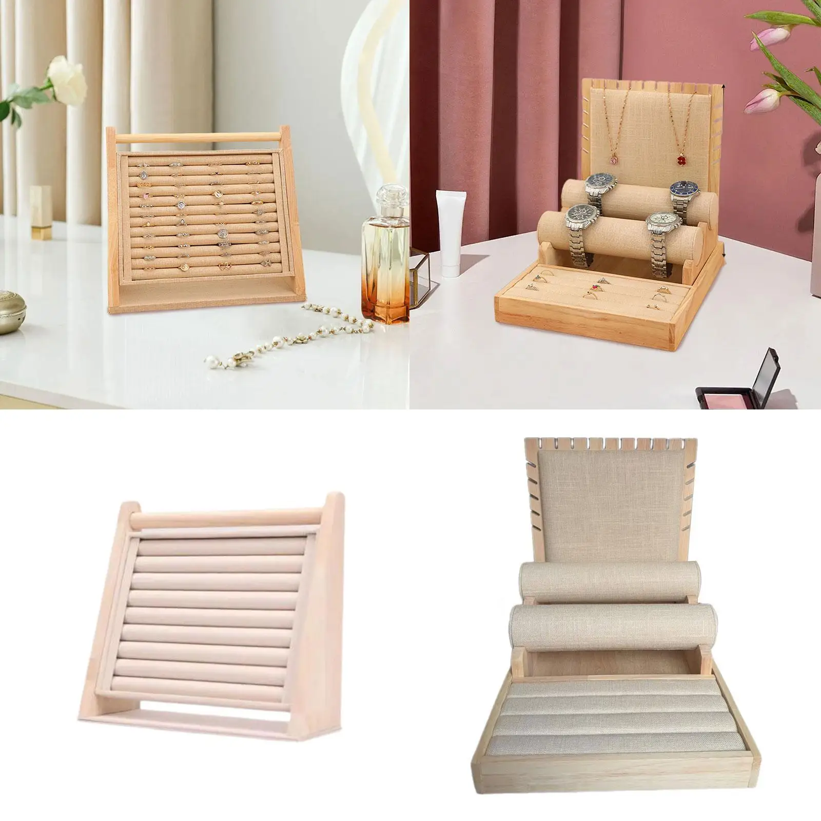 

Wooden Jewelry Storage Stand Organizer Accessories Home Decoration Space Saving