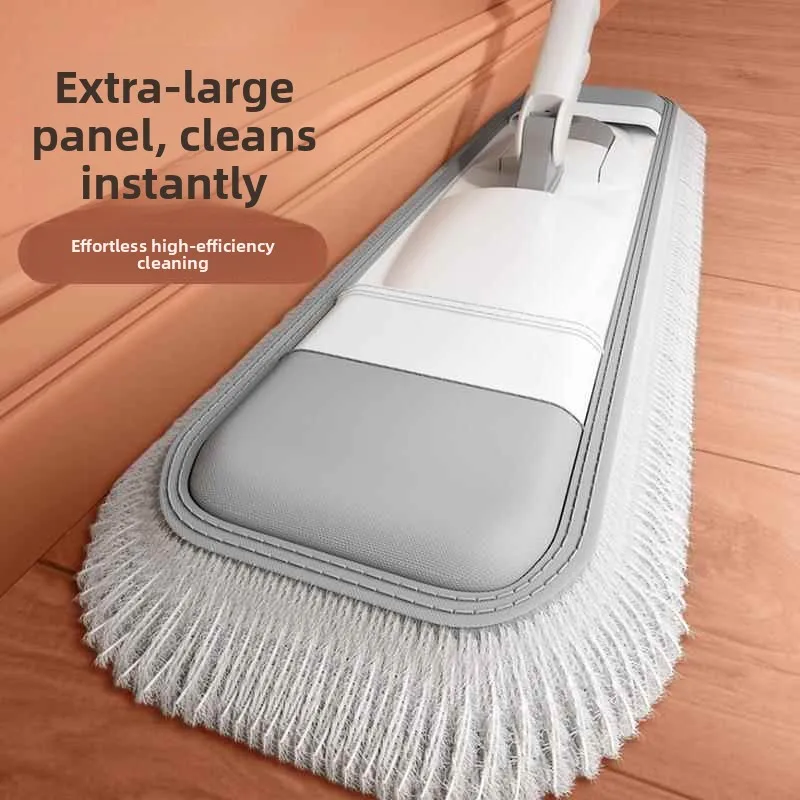 

Large Size Hotel Hospital Industrial Sweeping Mop Flat Head Manual Fiber Dust Pusher Lazy Home Use Mop Cloth Floor Cleaner