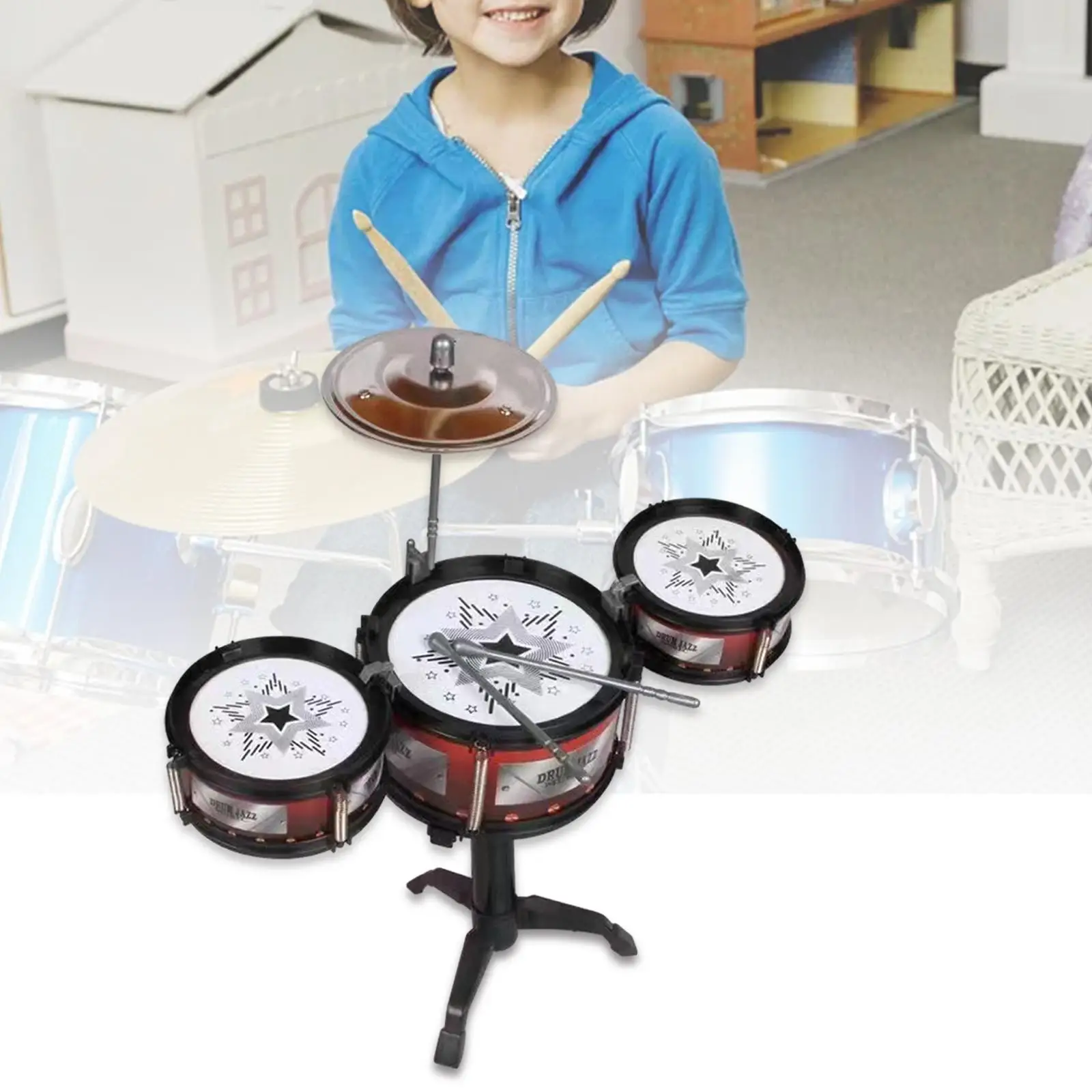 Toddlers Educational Drum Set Band Rock Set Beginners Kids Drum Set for Beginners
