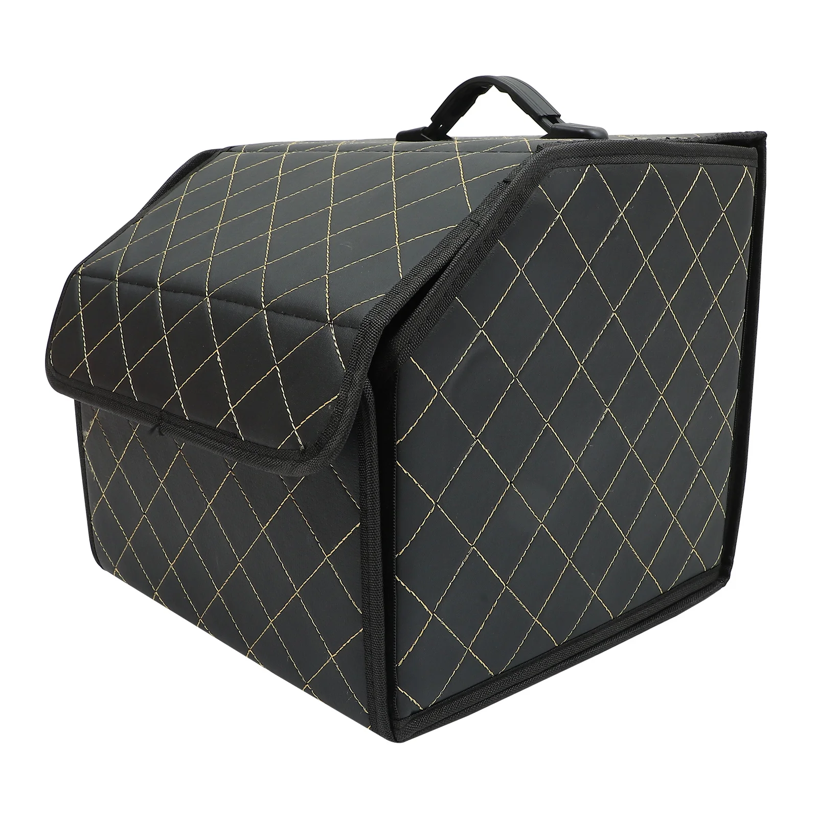 

Luxurious PU Car Trunk Organizer Foldable Storage Box Multiuse Durable Tidy Container Car Trunk Storage Box