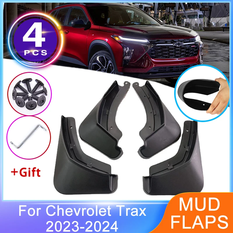 Mudguards for Chevrolet Trax Seeker MK2 2023 2024 Front Rear Fender Mudflaps Splash Guards Wheel Protector Mud Flaps Accessories