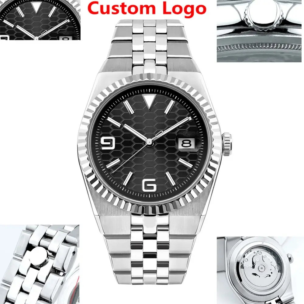 Custom Logo 40mm Mens Watches Luxury NH35/MIYOTA Automatic Watch For Men Mechanical Wristwatch Sapphire crystal Waterproof reloj