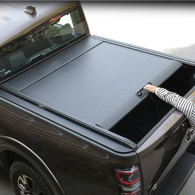 

Car Parts Pickup Tonneau Cover With Lock Pull Push Lid Shutter Retractable Cover For Universal Pickup Truck