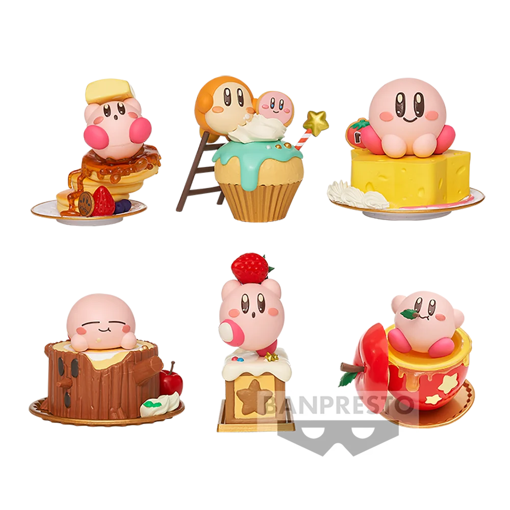 Nova bandai banpresto kirby paaldolce coleção série caixa cega estatueta decorativa ornamentos brinquedos da moda crianças presentes do feriado