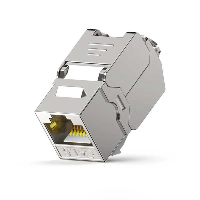 Cat6a Cat7 Cat8 Cat6 Разъем Keystone Jack STP Разъемы RJ45 Бесшумный модуль из цинкового сплава Cat 6 Сетевой адаптер RJ 45 Соединитель