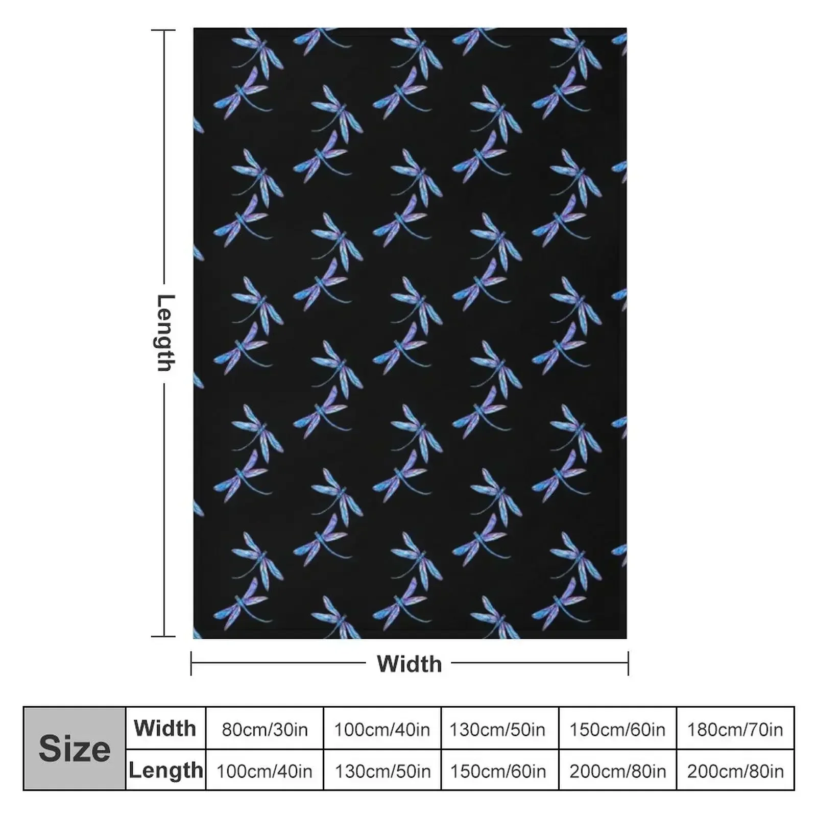 Dragonfly Delight Throw Blanket couch cozy soft plush fuzzy picnic outdoor blanket