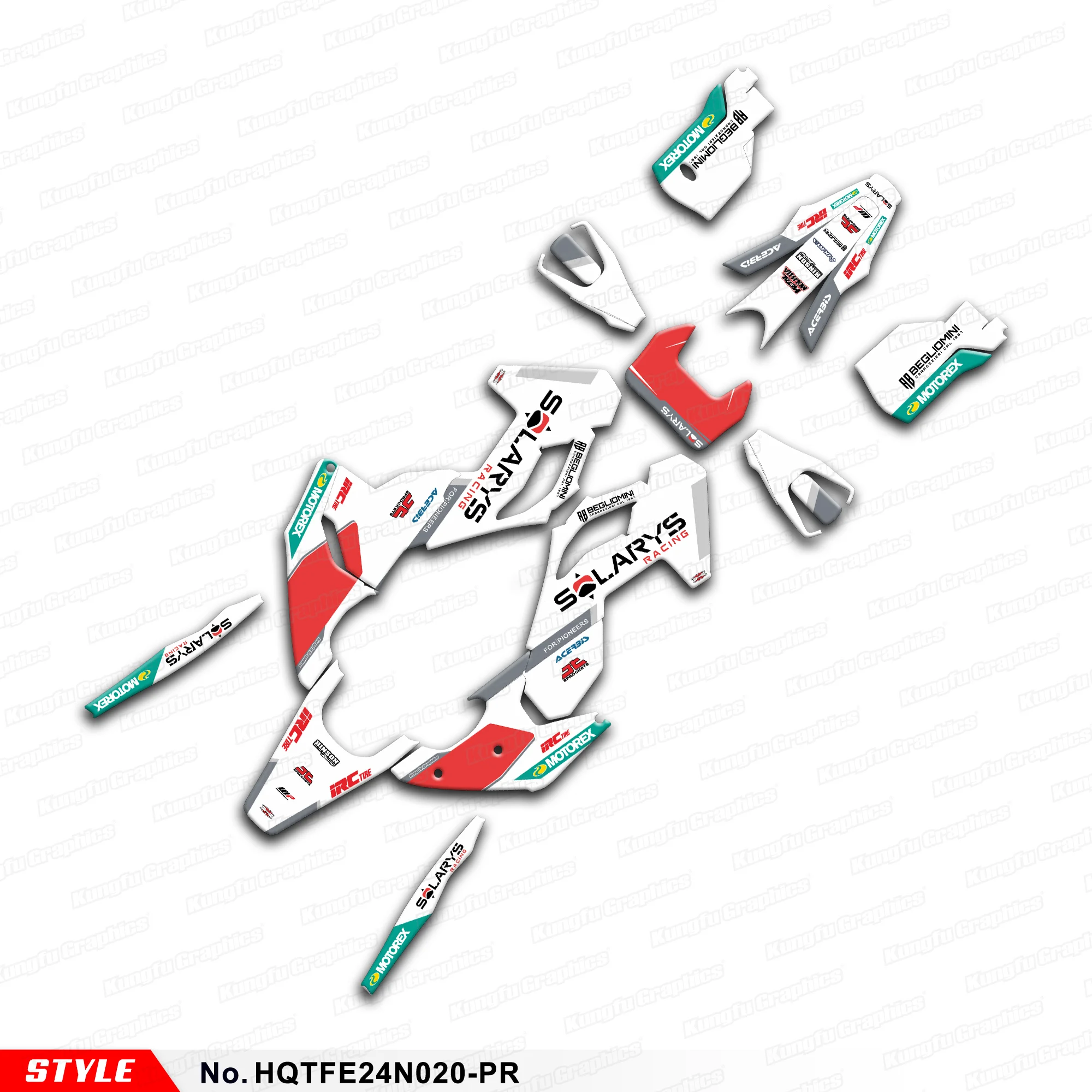 

JY RACING Motorcycle Graphics Stickers Complete for Husqvarna TC FC TX FX 2023 2024 & TE FE 2024 2025, HQTFE24N020-PR