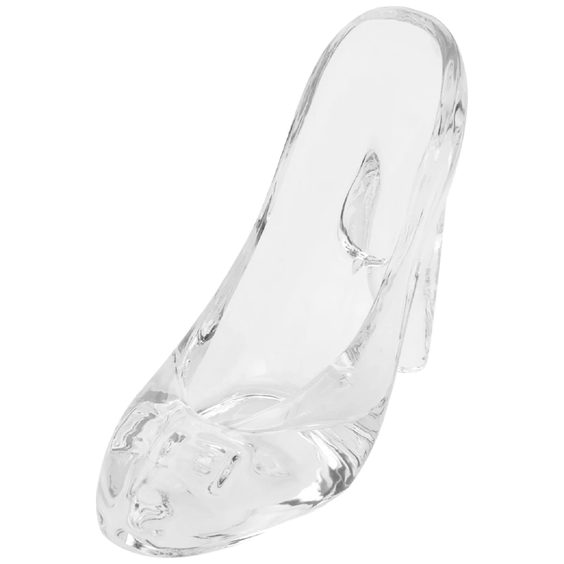 

Crystal Shoes Glass Birthday Gift Home Decor Cinderella High-Heeled Shoes Wedding Shoes Figurines Miniatures Ornament