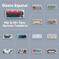 Teclas laterales translúcidas para teclados mecánicos españoles, proceso de sublimación térmica Cherry para teclados mecánicos