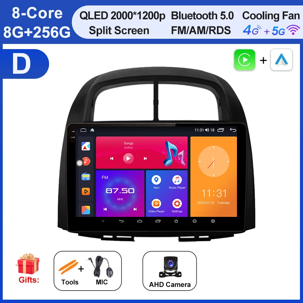 Draadloze CarPlay Android Auto Radio Auto Multimedia GPS Video Voor Subaru Justy Toyota Passo Daihatsu Boon Sirion 2007-2013 tool