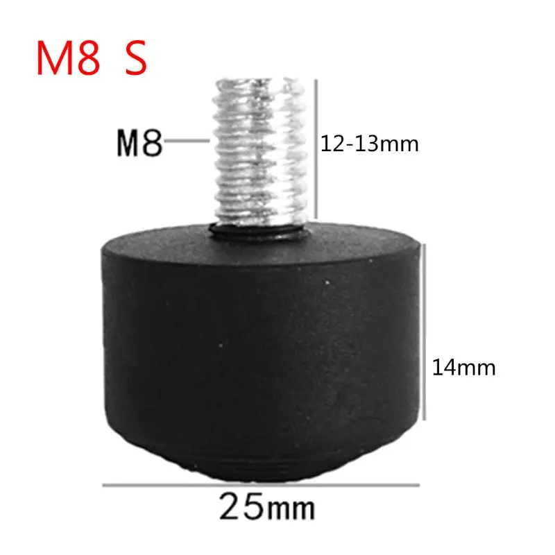 Universal Anti-slip Rubber Foot Pad Feet Spike Photography Accessories for Tripod Monopod 3/8 Inch 1/4 Inch M8