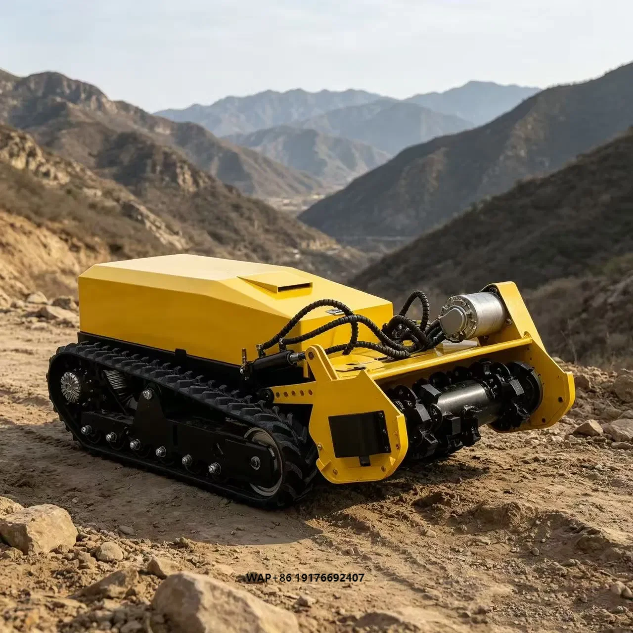 High Efficiency Electric Lawn Mower and RC Forestry Mulcher for Commercial Slope Cutting