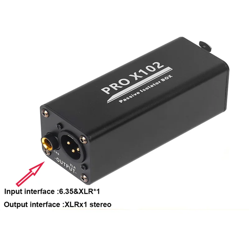 ABKN-Audio Isolator Noise Reduction DI Ground Box 6.35 To Cannon Stereo Agricultural Electric Guitar Noise Eliminatio