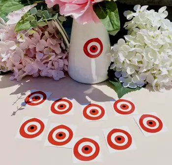 Červené samolepky s uhrančivým okem, turecké vinylové obtisky s fatimským okem, svatební obřízka, večírek, domácí dekorace, přeji hodně štěstí 10 nejlepší prodej turecké párty dekorace - №3