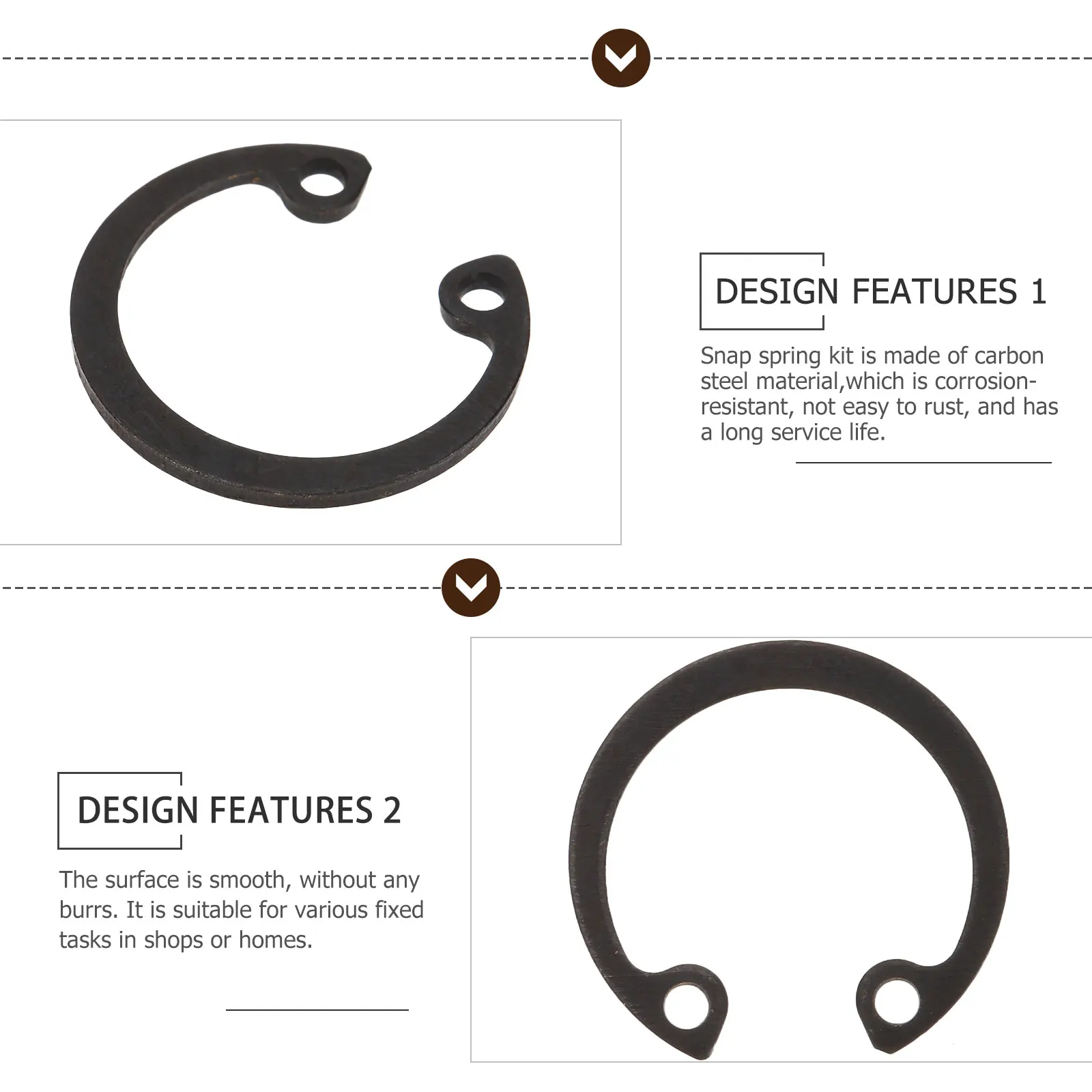 

Axle Retaining Ring Snap C-clip Circlip External Clips Circular Rings Assortment Various Sizes Spring Steel Vibration