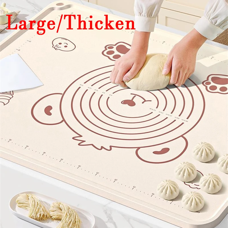 Thicken Oversize 70/65/50cm Silicone Baking Mat Pastry Rolling Kneading Pad Kitchen Crepes Pizza Dough Non-stick Pan Pastry mat