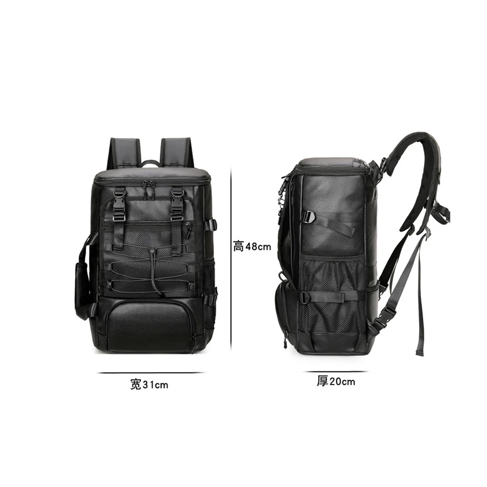 PU Leather Multi Purpose Sports And Fitness Backpack Travel Hiking Bag Camping Bag Cycling Bag Helmet Bag Skateboard Skiing Bag