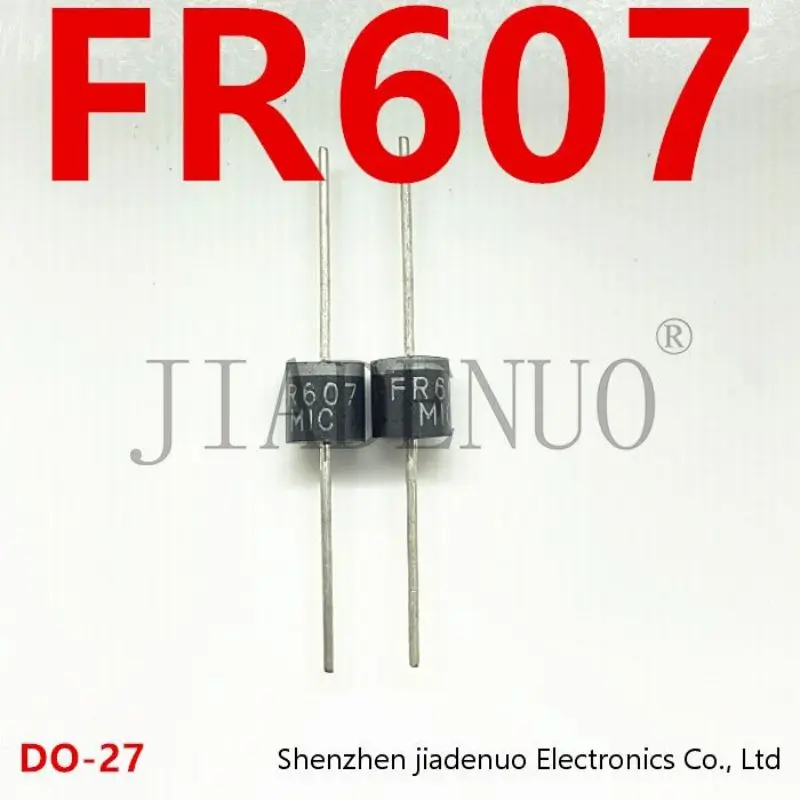 (5-10pcs)100% New FR607 high-frequency fast recovery diode 6A 1000V direct plug-in fast recovery rectifier chipset