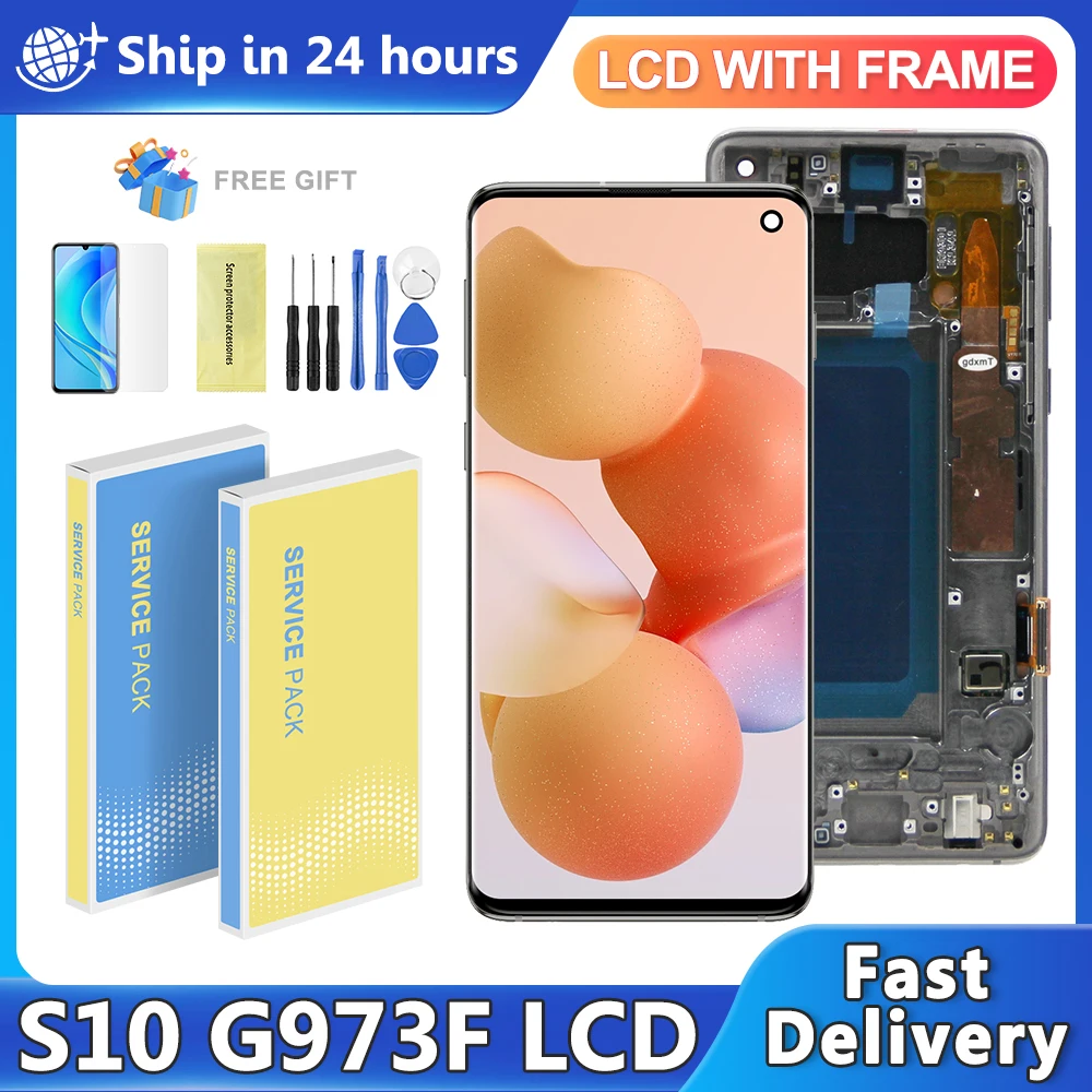 

Super AMOLED For Samsung S10 G973F/DS G973U G973 SM-G973 LCD Display Touch Screen Digitizer Replacement