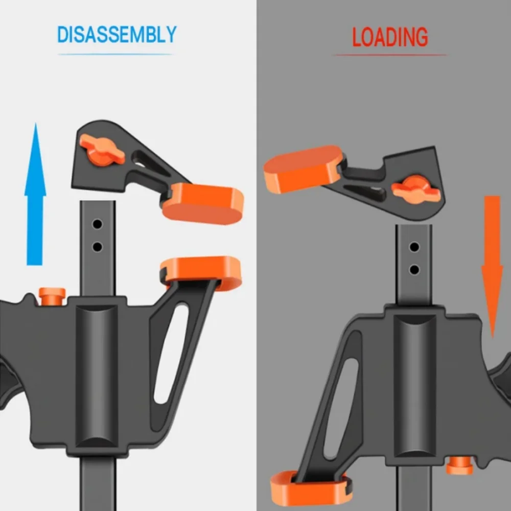 4 Inch Quick Ratchet Release Speed Squeeze Wood Working Work Bar Clamp Clip Kit Spreader Gadget Tool DIY Hand Woodworking Tools