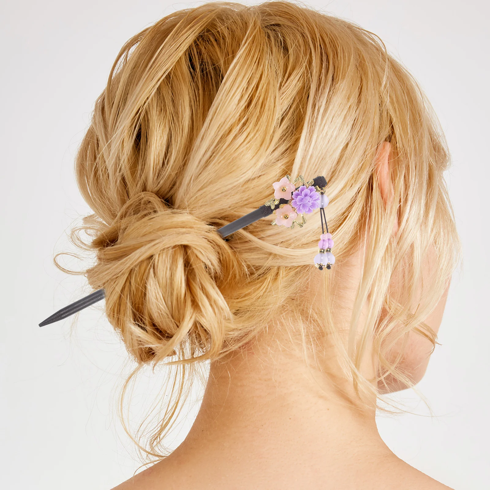 

Classical Hairpin Tassel Design Smooth Surface Adult Headdress Chinese Style Long Hairpin Family Gathering Accessories