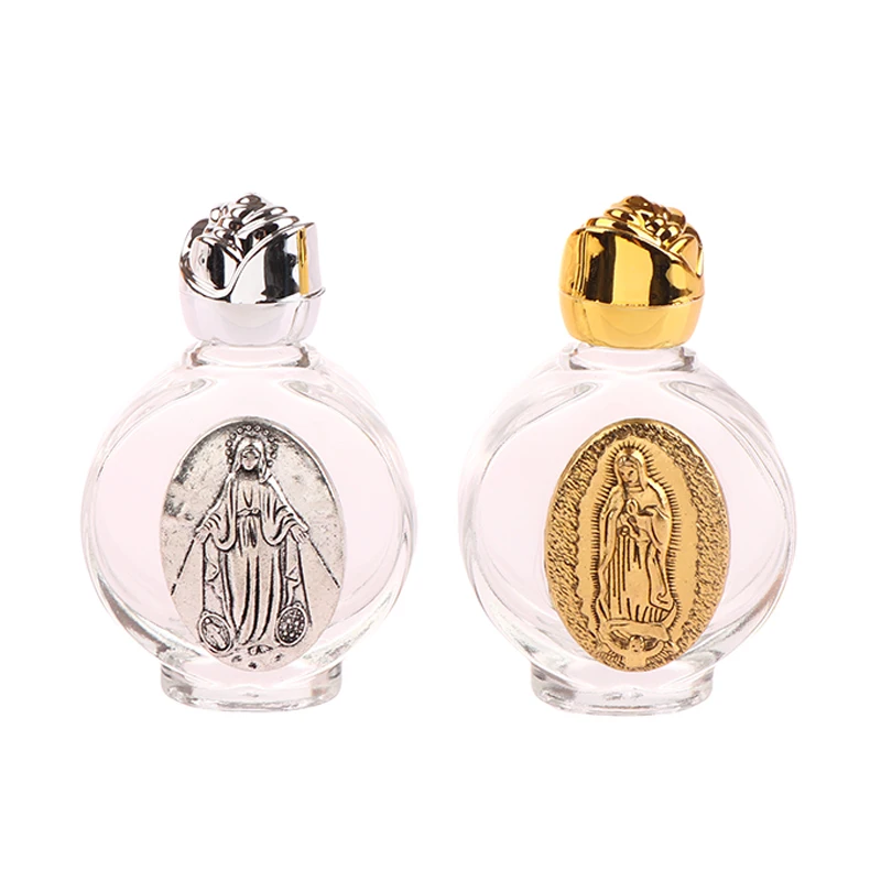 1PC Empty Holy Water Jesus Bottle Religious Cross Bottle Christian Baptism Supplies