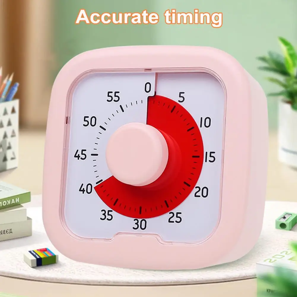 Visual Countdown Timer For Kitchen Meetings Silent Magnetic Timer Easy-to-Read Display 60 Minute Classroom Learning Timer 주방 타이머