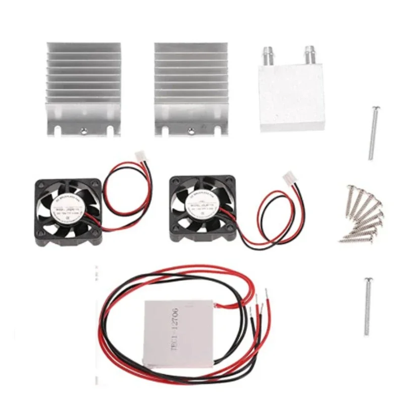 DIY kits Thermoelectric Peltier Refrigeration Cooling System Water cooling+ fan+ 2pcs TEC1-12706 Coolers