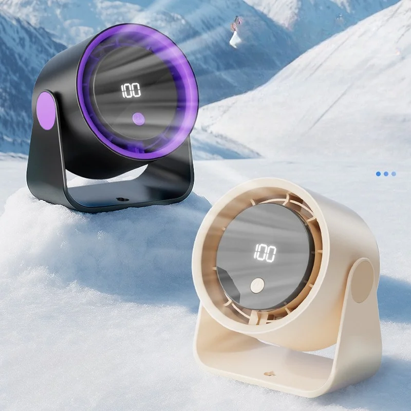 

Desktop Fan Home High-speed Fan Office Small Electric Fan USB Rechargeable Color Circulating Fan