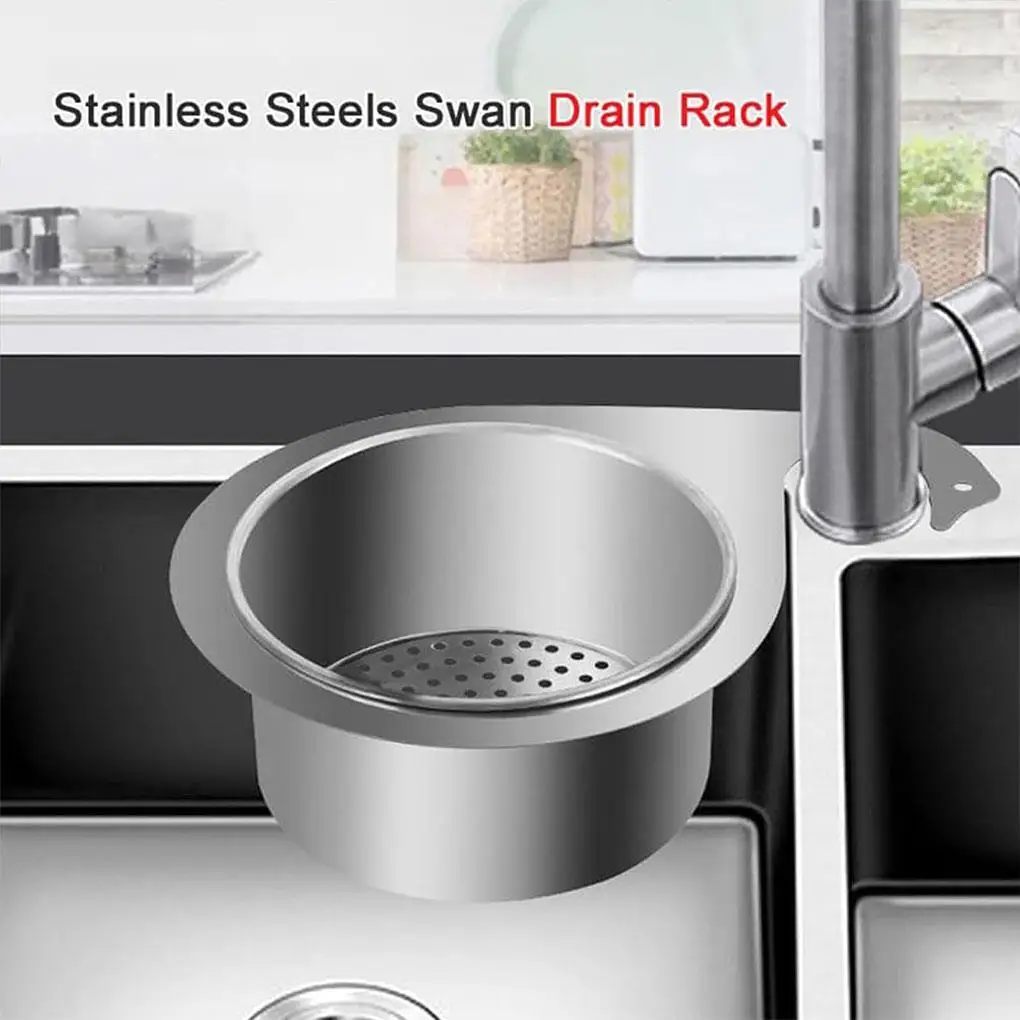 Stainless Steel Swan Sink Filter Basket Efficiently Collect Residue Sewers Unobstructed Easy