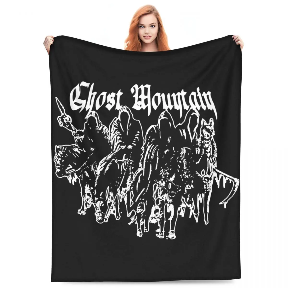 

Haunted Mound Sematary Ghost Mountain Blankets Flannel Multifunction Soft Throw Blankets for Bedroom Bedspreads