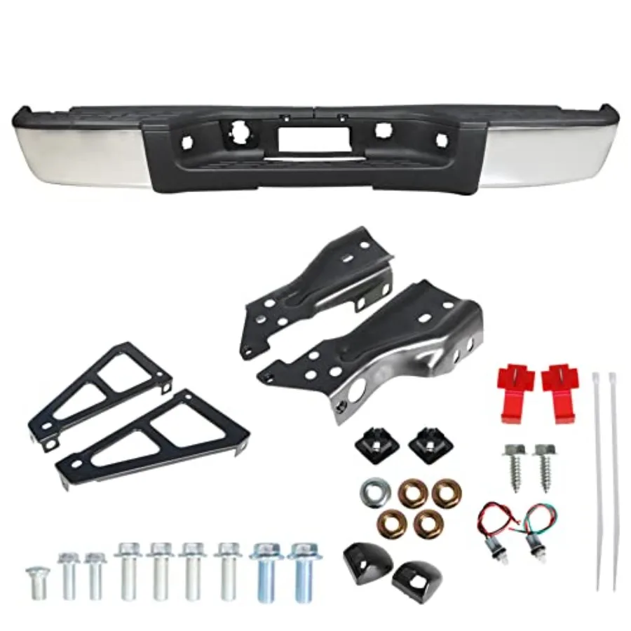 

Chrome Rear Steel Bumper Replacement for Chevy Silverado 1500 Sierra 1500 2007-2013 without Park Assist Sensors GM1103147 22932
