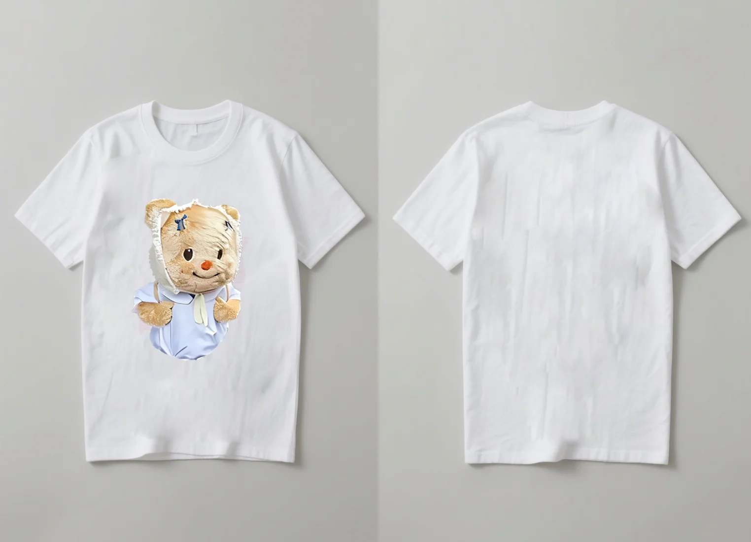 A mais recente camiseta elegante e fofa com estampa de urso para homens e mulheres com um top casual com gola redonda em 2025