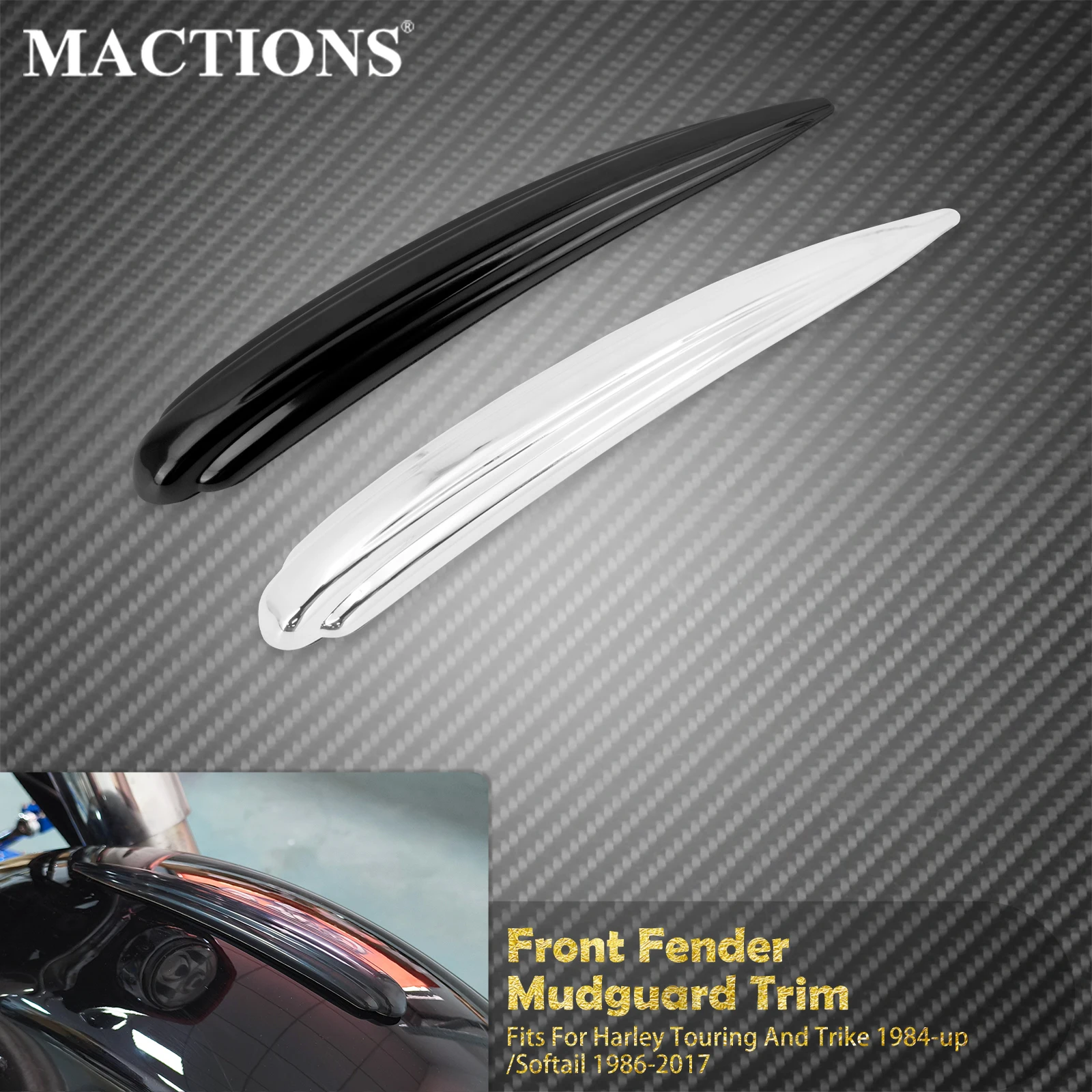 

Motorcycle Front Fender Trim For Harley Touring Road Electra Glide FLHR FL Softail FLST FLFB Fat Boy FLD Protector Fairing Cover