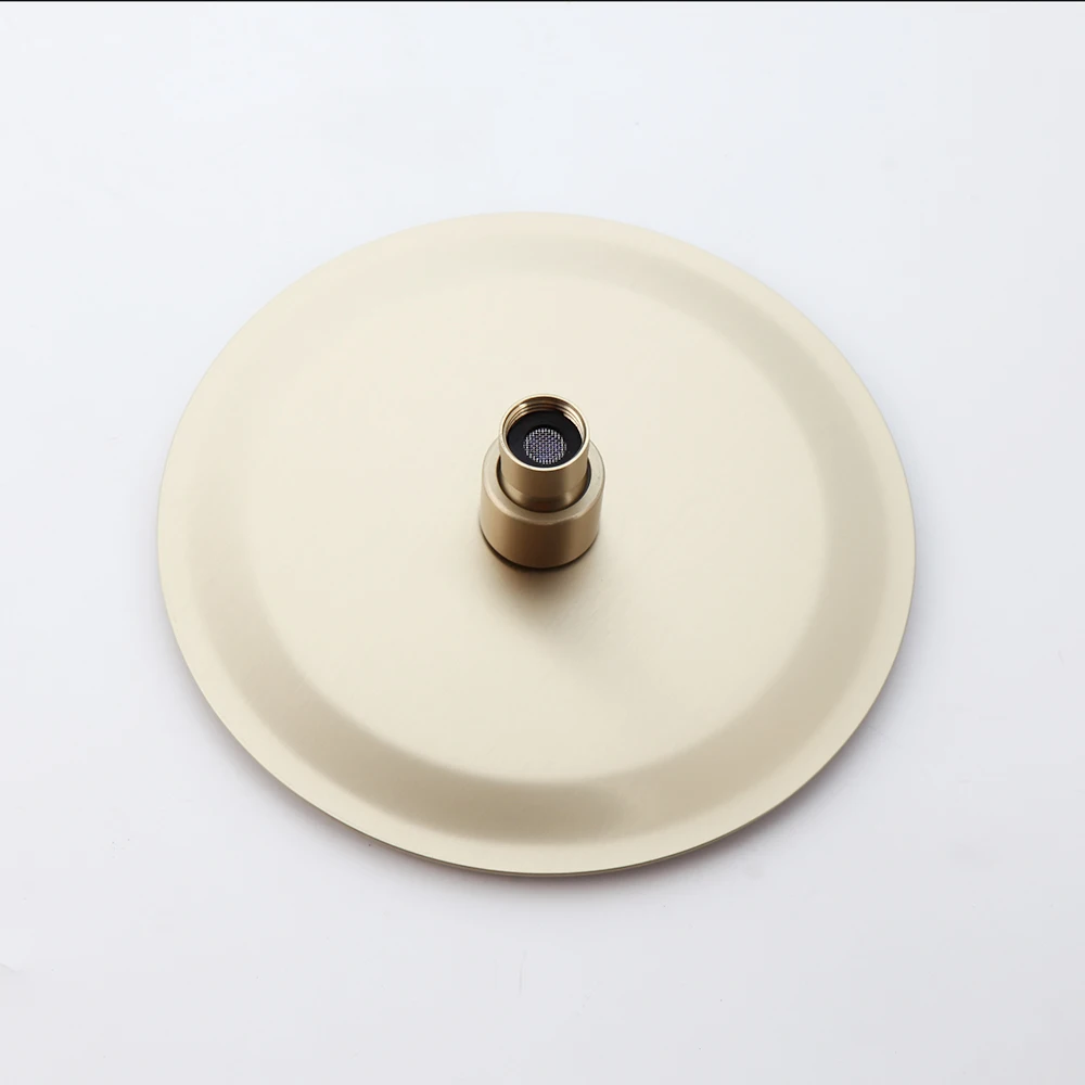 ZAPPO Brushed Gold Thermostatic Shower Set Brass Bathroom Shower System with Rainfall Head & Handheld Shower Faucet  Luxury