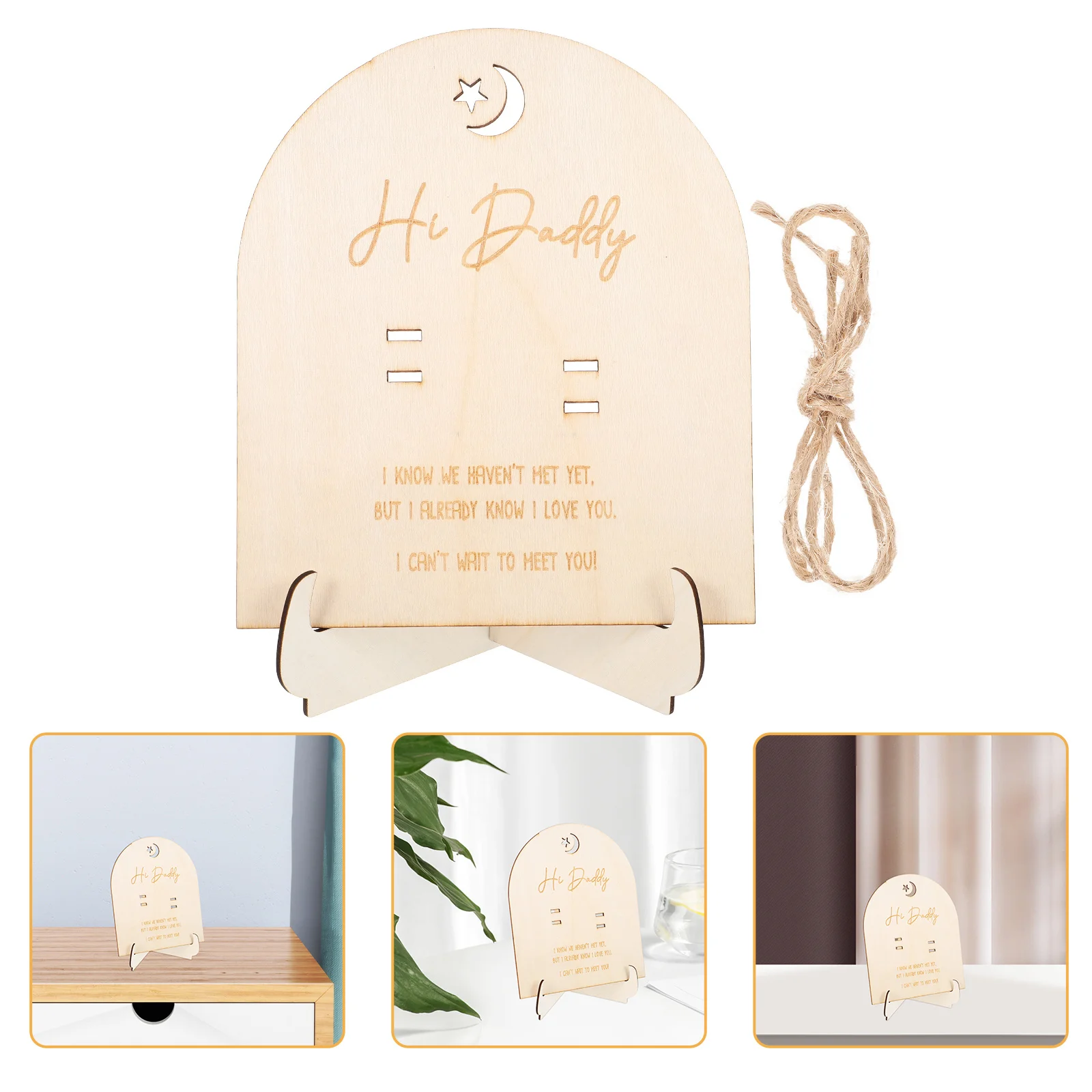 

2 Wooden Pregnancy Test Keepsake Boards Material Craftsmanship Decor Announcement Plaque Memory Board Baby Reveal Ideas