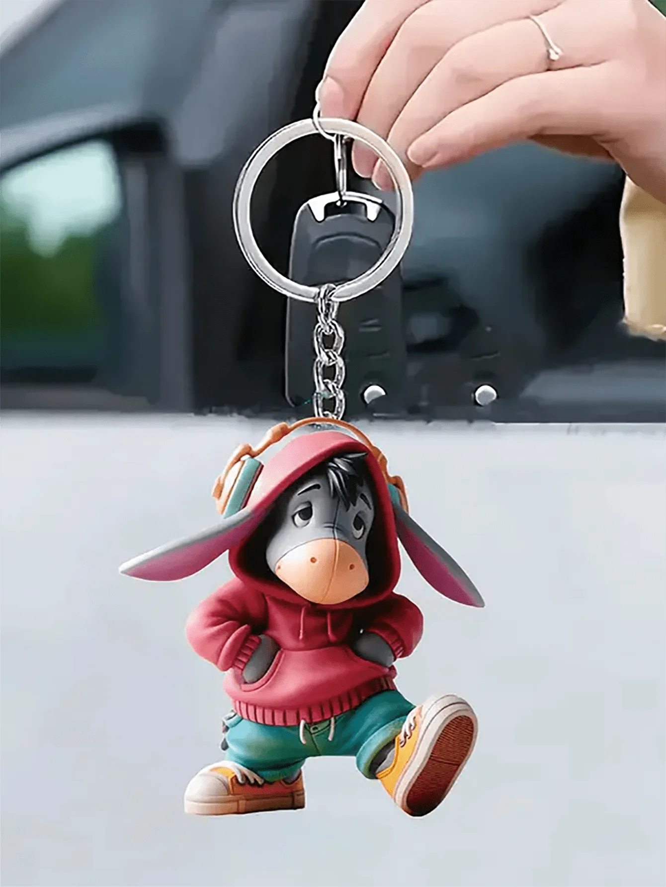 1 Anime Cartoon Style Acrylic Keychain Inspired by Yiya's Donkey Pendant Easy to Install Suitable for Neutral Use Madeof Acrylic