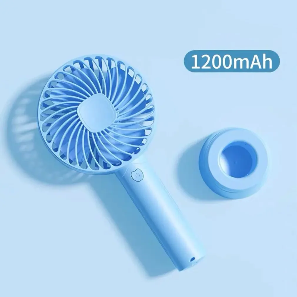 A20 Handheld USB Charging Mini Fan with Base - Silent Student Desk Table Fan