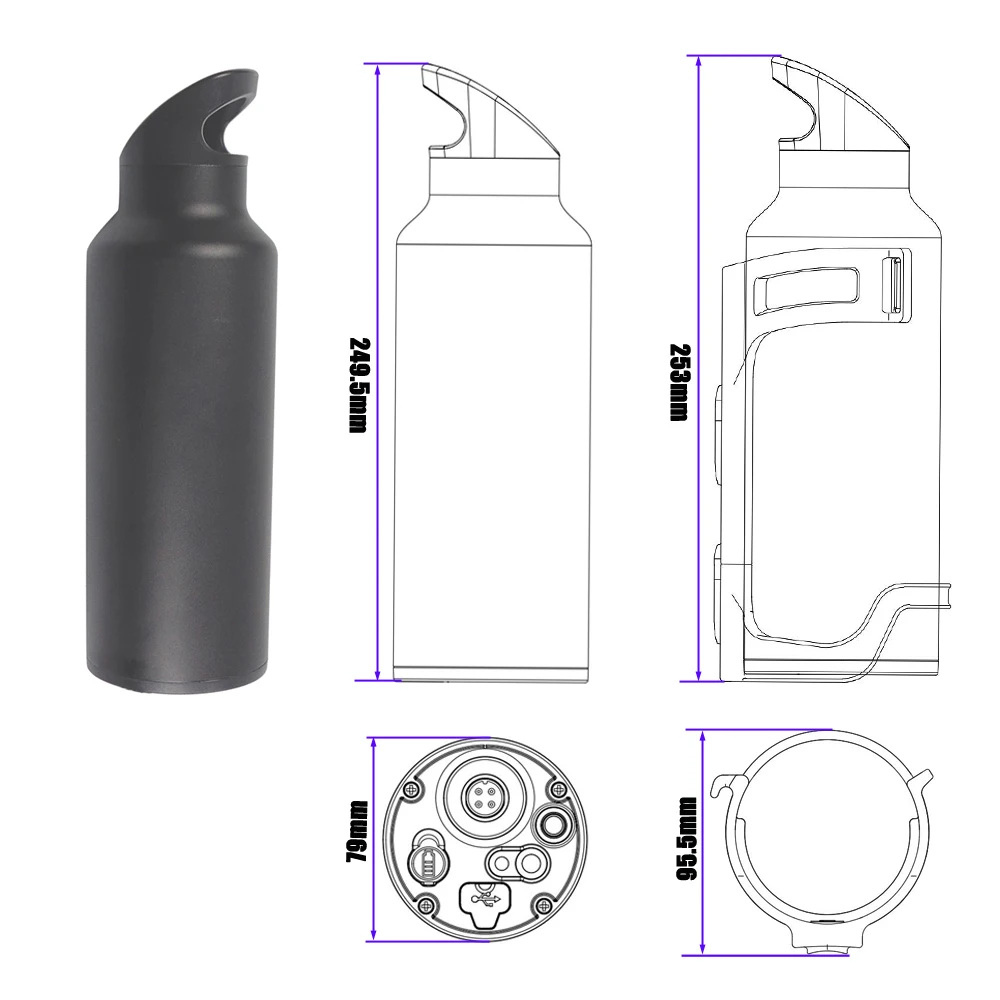 Replacement 24V 36V 5Ah 6Ah 7Ah 250W 350WLithium Battery Pack for City Bike Raccoon Bottle Cup Down Tube Ebike Akku