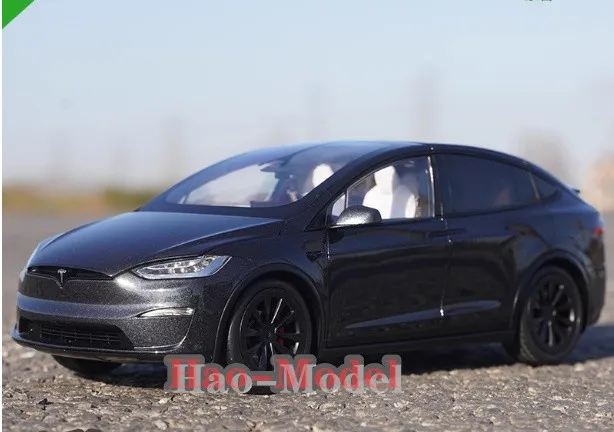 1:18 TESLA MODEL X SUV Metal Diecast Model Car Simulation Gifts Black/White/Gray