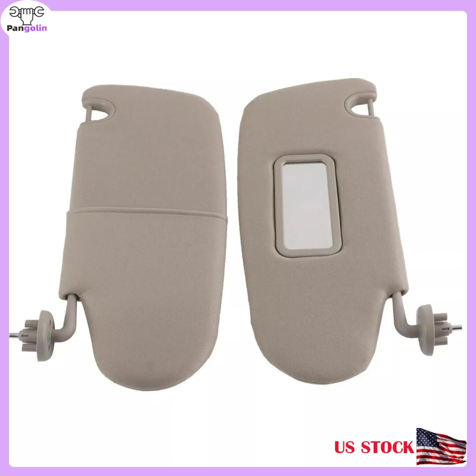 

Pangolin 2pcs Car Sun Visor Set Left + Right 1CT11TL2AA 1CT18TL2AA For Dodge Ram 1500 2500 3500 2002 2003 2004 2005 2006-2009