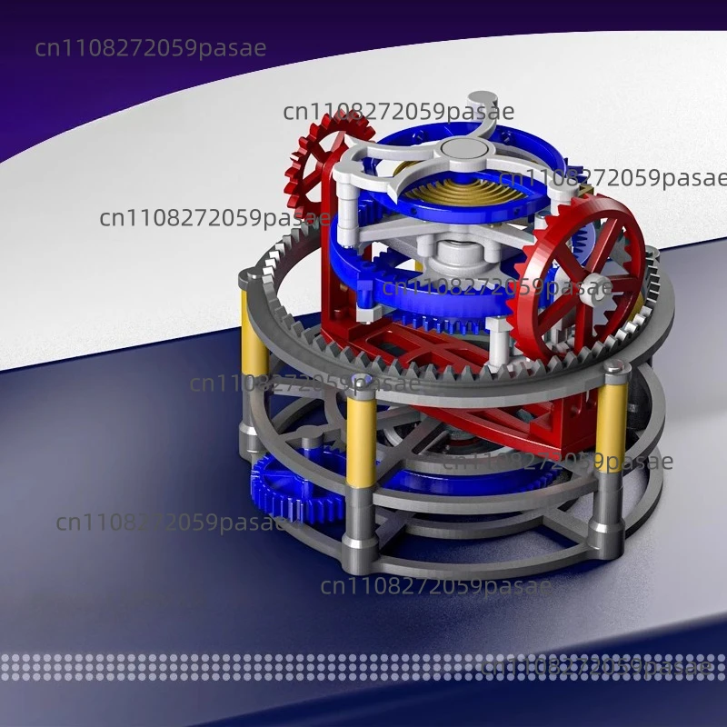 

Трехосный механизм-турбийон, украшение, ручная работа, с драгоценными камнями, археологическая игрушка, вращающаяся на палочке