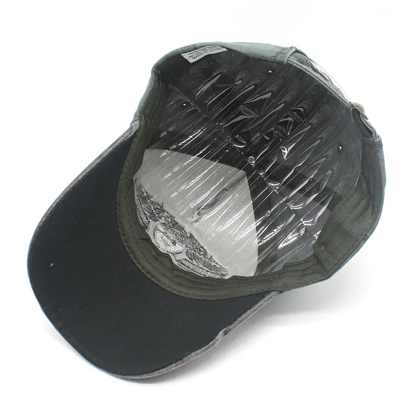 New York bestickte, gewaschene Denim-Baseballkappe für Männer und Frauen, im Freien, verstellbar, lässig, Sporthut, Hip-Hop, Streetwear, Sonnenhüte – Detail 5