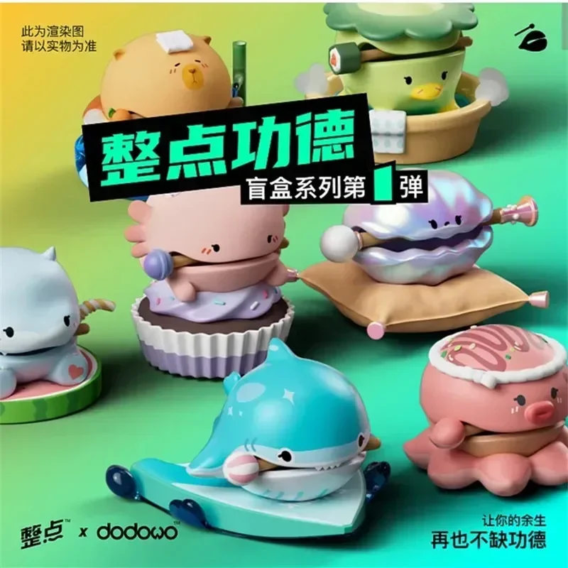 Dodowo Do Something Good Wooden Fish Doll Blind Box Toy Fashion Toy Cute Buddha System Decompression Presents Desktop Decortion