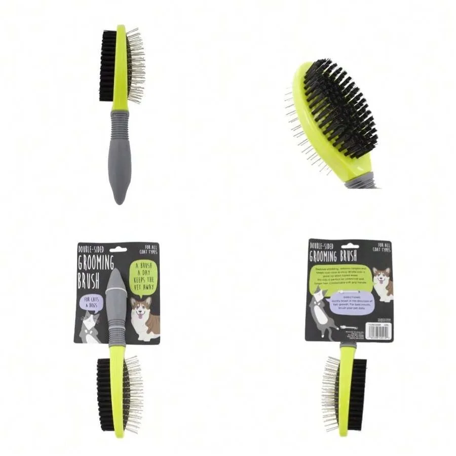 

【New Arrival】2-in-1 Pet Hair Brush, Detangling and Polishing Comb with Non-Slip Handle