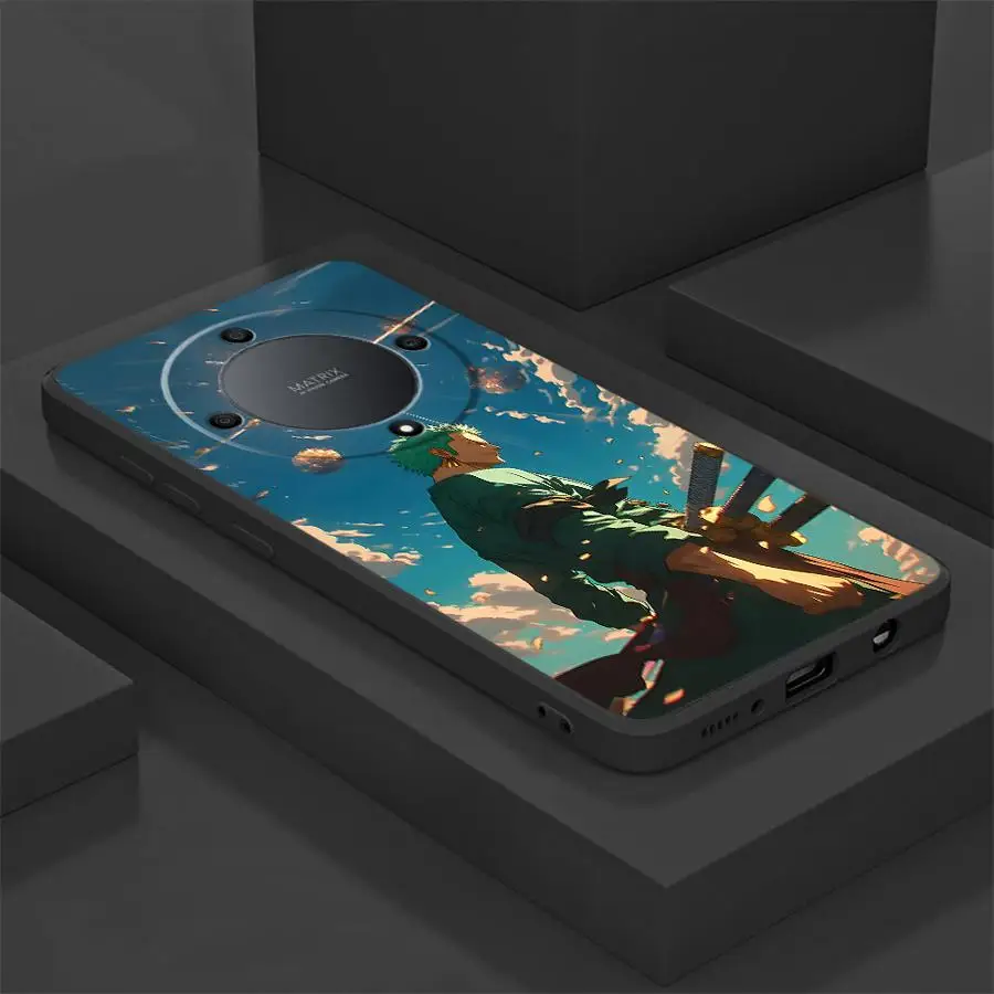 Case for Honor X5b 90 X8 70 X9a Magic5Lite X7 200 400 Lite 8X X6 Black Soft Phone Cover One Piece Sky Luffy