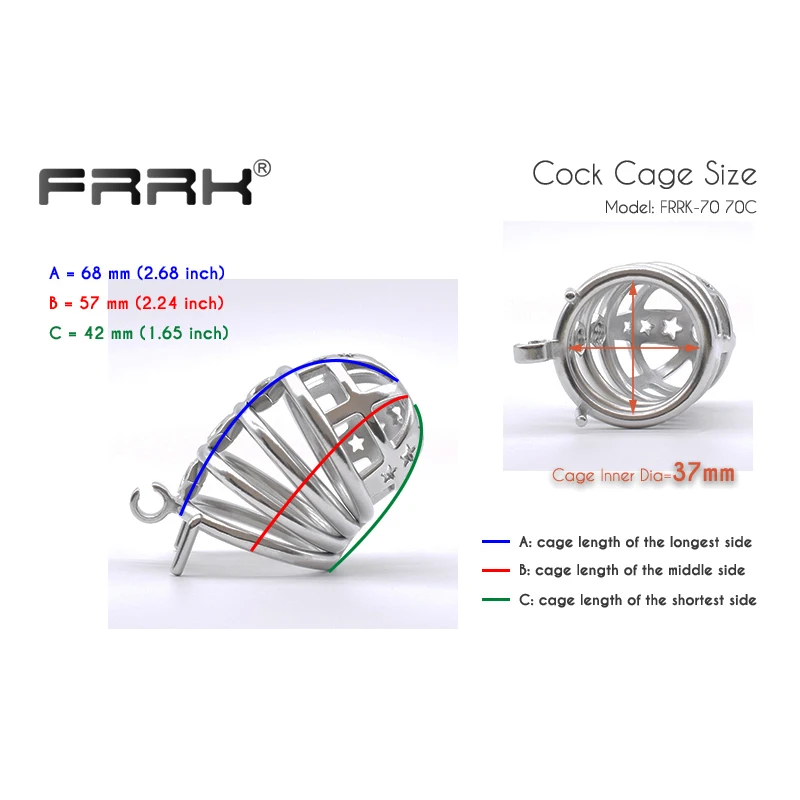 FRRK Male Chastity Cock Cage with Urethral Tube Penis Plug Stainless Steel Catheter Cock Rings Metal Bondage Sex Toys for Man