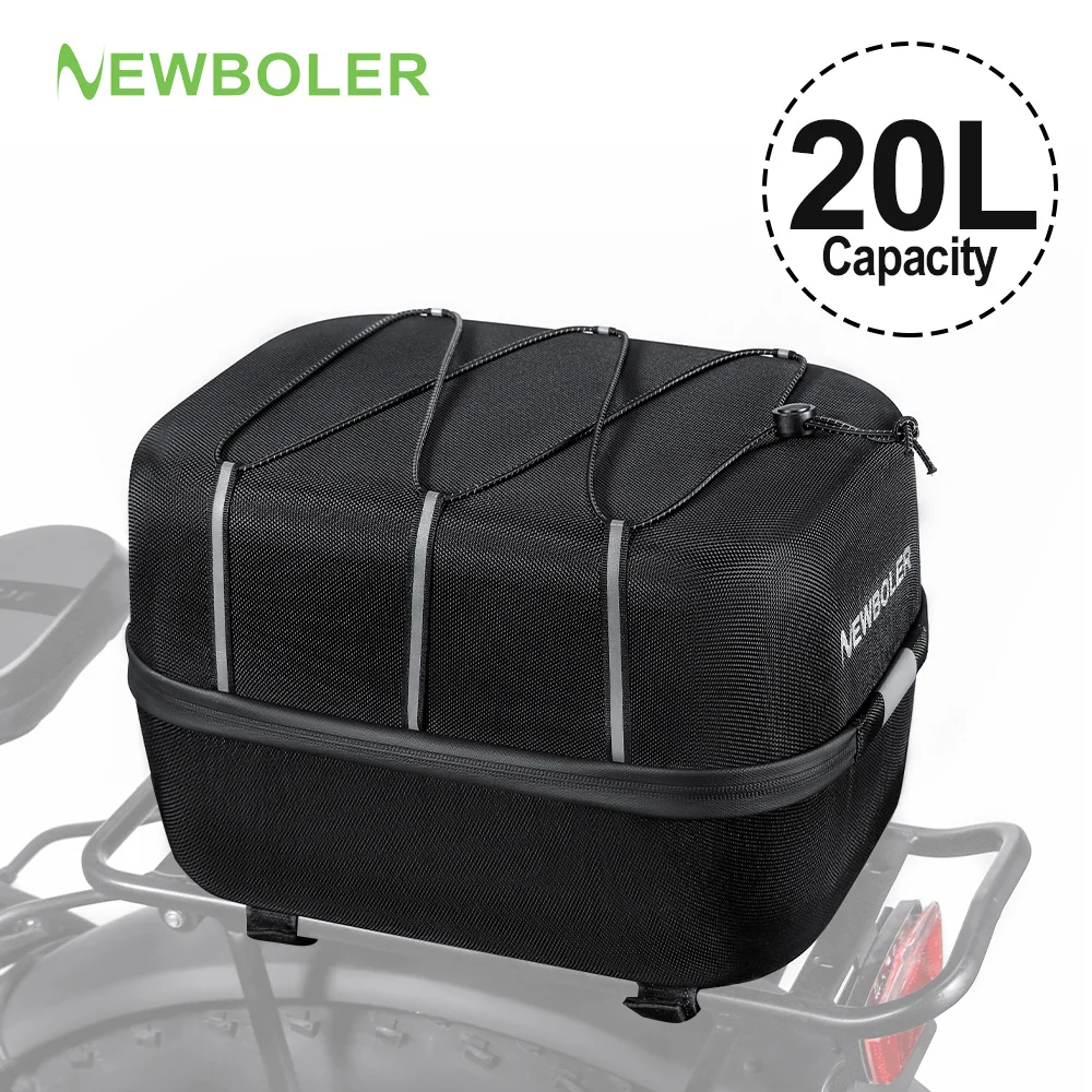 NEWBOLER 20L E-Bicycles Rear Seat Bag Large Capacity Waterproof Bicycle Bag Bike Luggage Suitable for Brompton Folding Bicycles