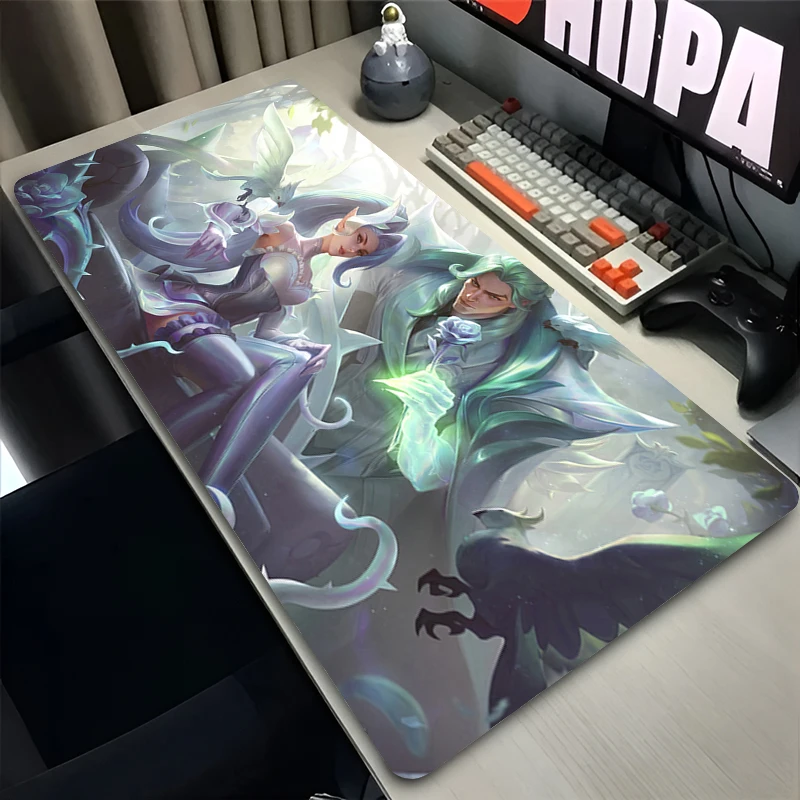 Gamer Mousepad League of Legends Jericho Swain Pc Cabinet Mouse Pad Large Mouse Mat Rubber Desk Mat PC Desk Mats Design Mousepad